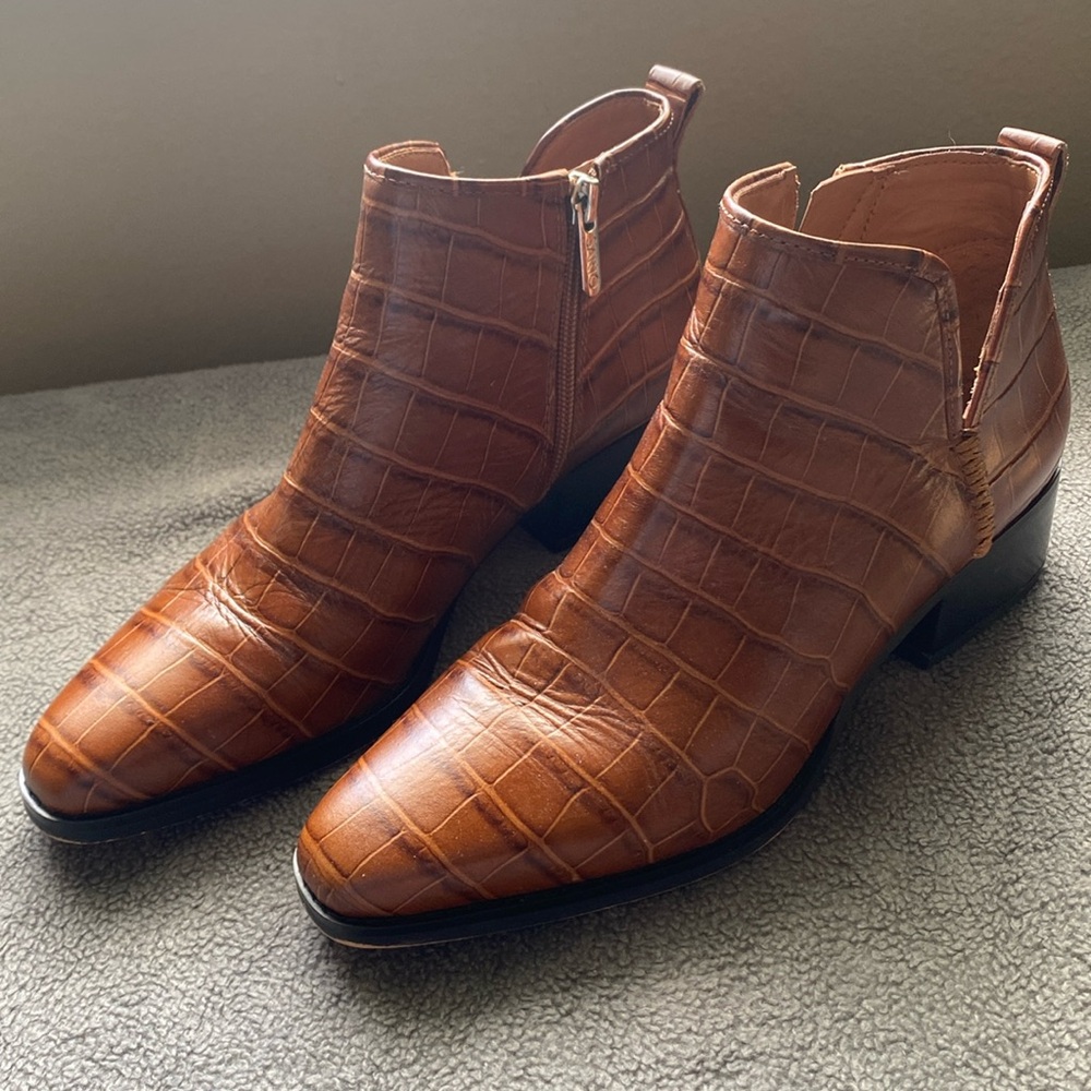 Franco Sarto croc ankle boots